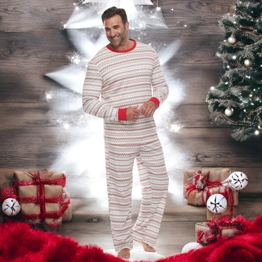 LC Lauren Conrad Fair Isle Christmas Holiday Sleepwear Loungewear Pajama Set